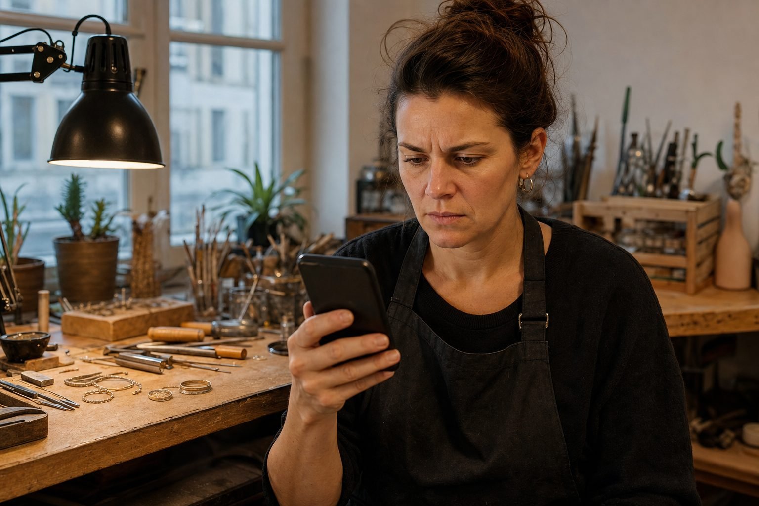 Frau in Berliner Schmuckwerkstatt sieht Einbruch live auf ihrem Smartphone